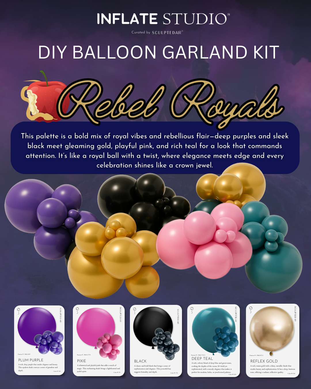 DIY KIT - The Balloon Garland -Rebel Royals