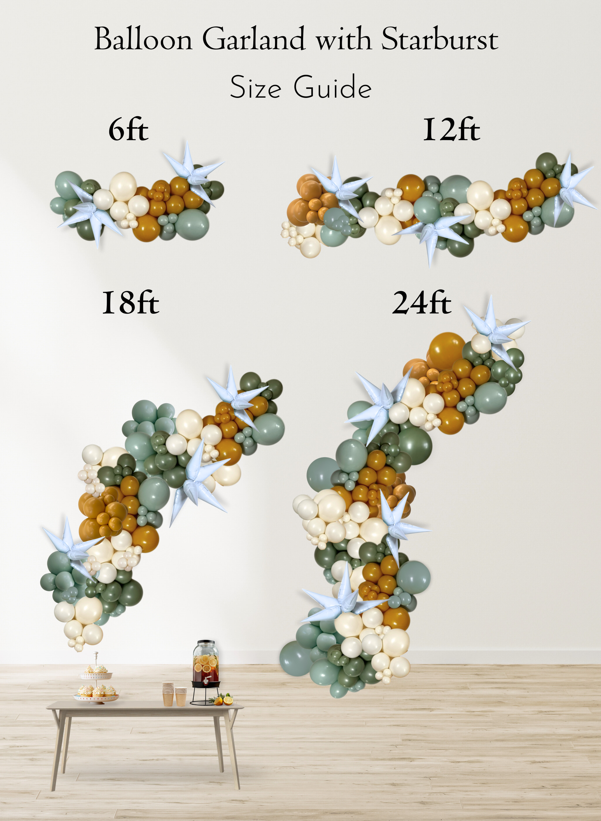Customizable - The Balloon Garland with Starburst
