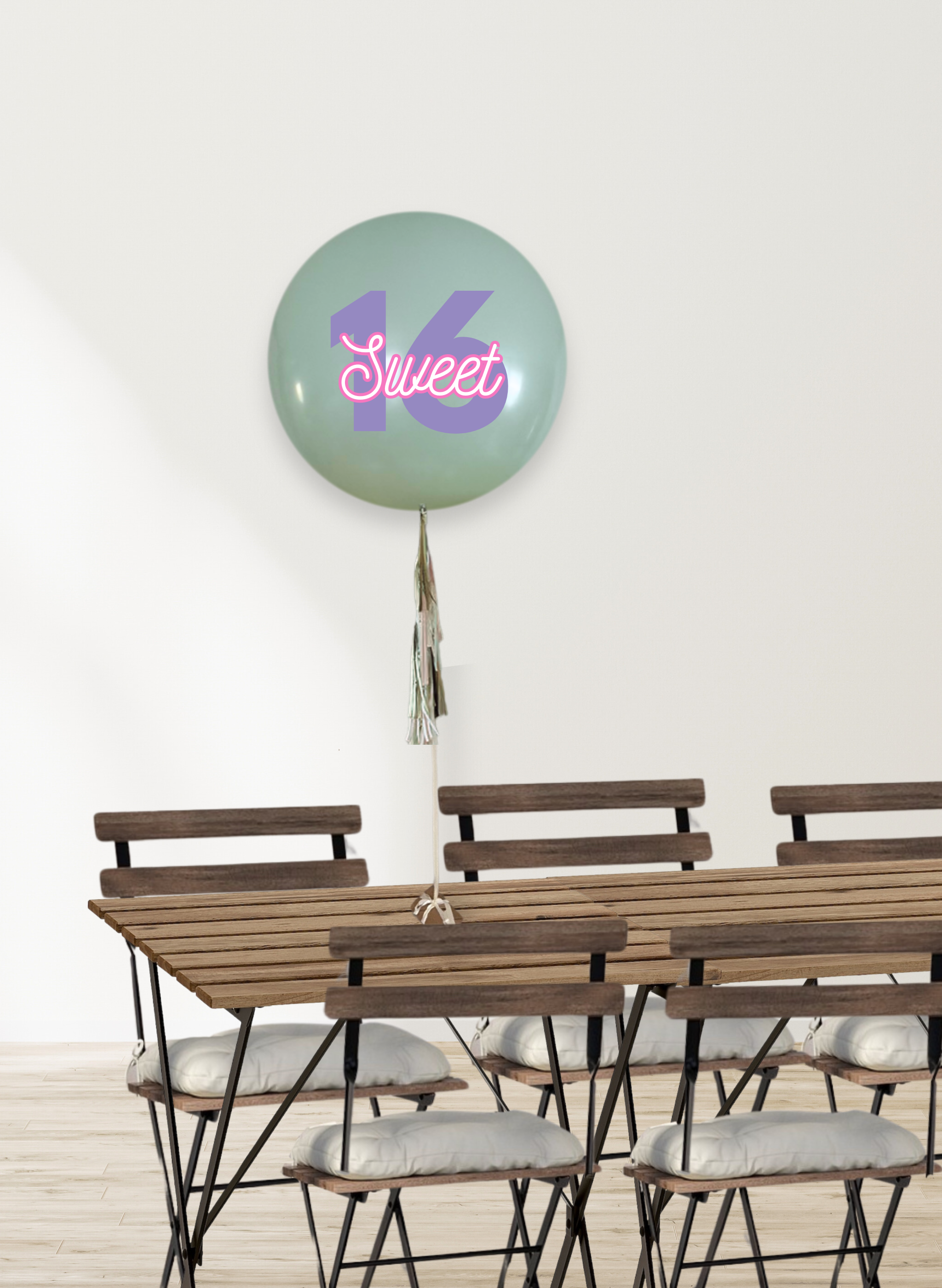 Customizable - Jumbo Balloon Centerpiece with Skirt Tassel