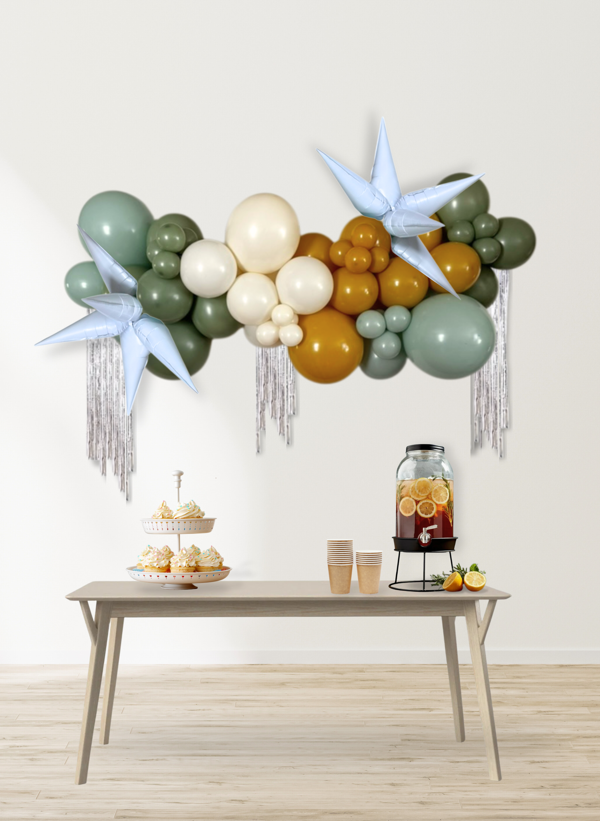 Customizable - The Balloon Garland with Fringe and Starbust