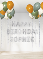 Customizable - Ceiling Balloons (Fringe with Banner)