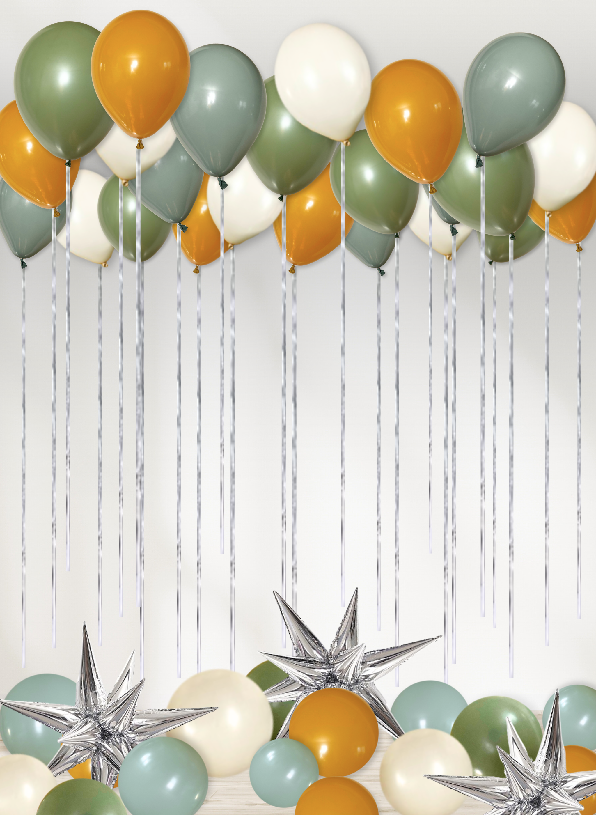 Customizable - Ceiling and Floor Balloons (Fringe and Starburst)