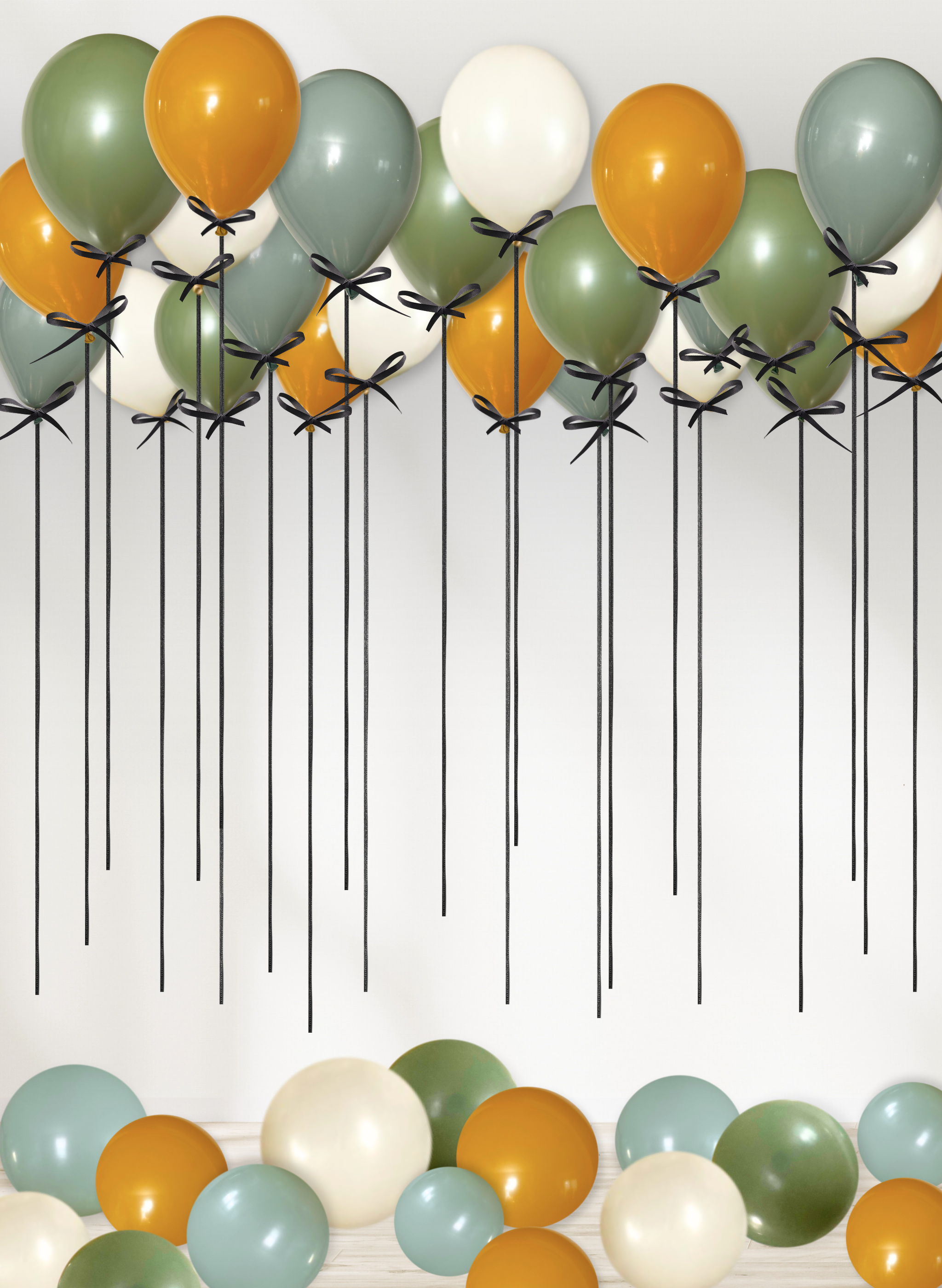 Customizable - Ceiling and Floor Balloons (Ribbon)