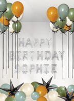 Customizable - Ceiling and Floor Balloons (Ribbon, Starburst, and Banner)