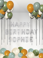 Customizable - Ceiling and Floor Balloons (Ribbon with Banner)