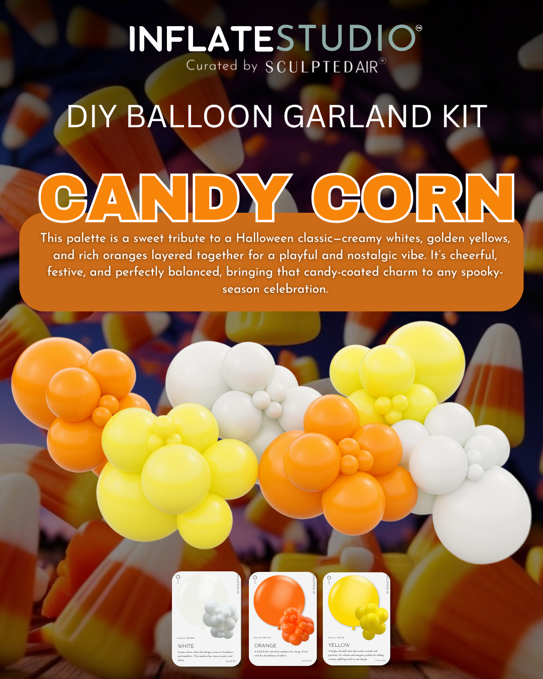 DIY KIT - The Balloon Garland - Candy Corn