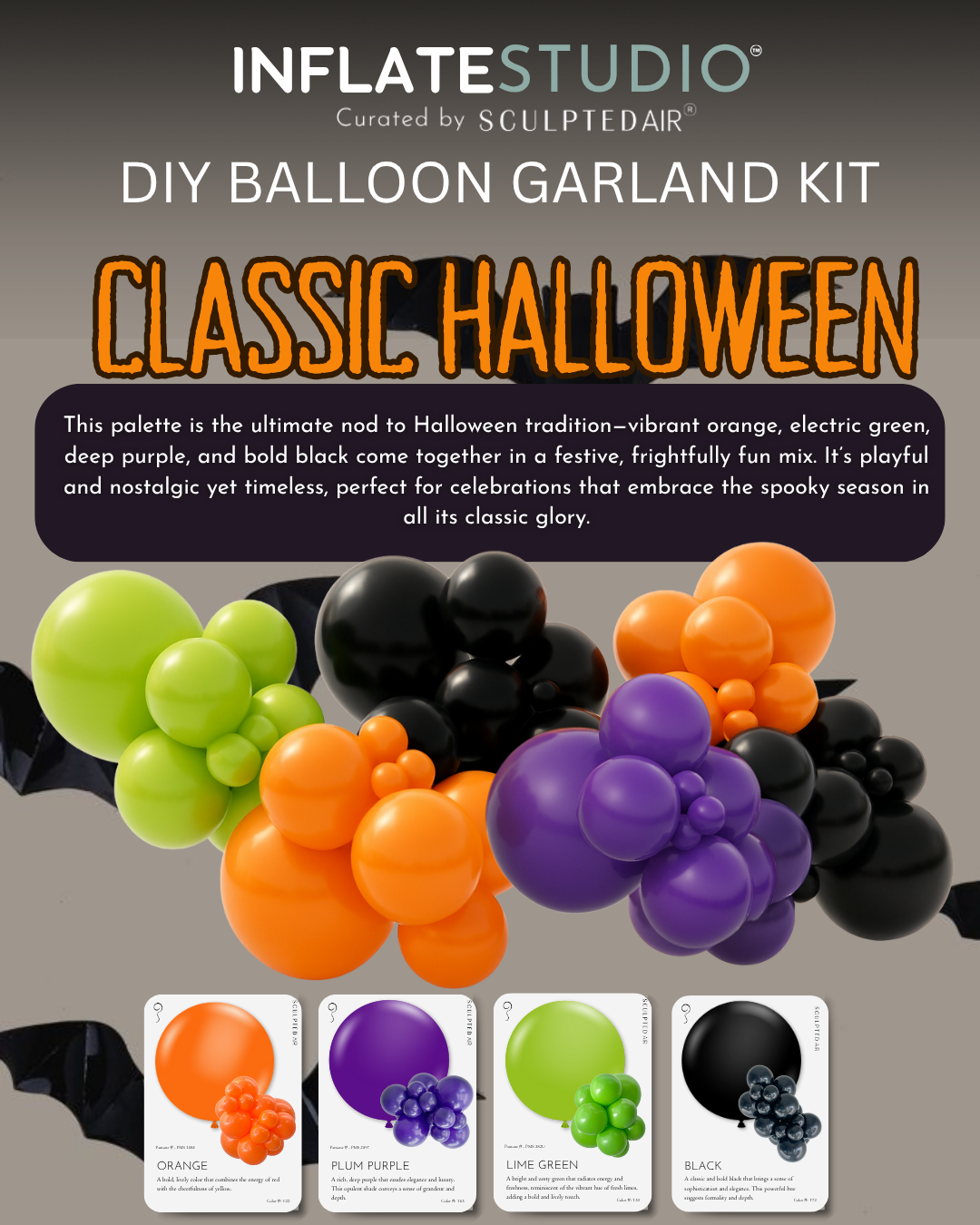 DIY KIT - The Balloon Garland - Classic Halloween