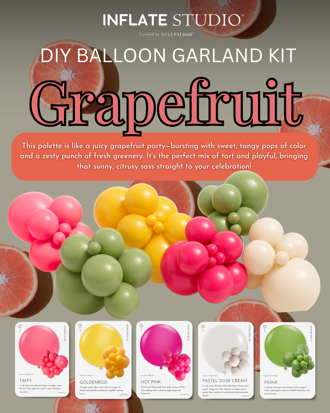 DIY KIT - The Balloon Garland - Grapefruit