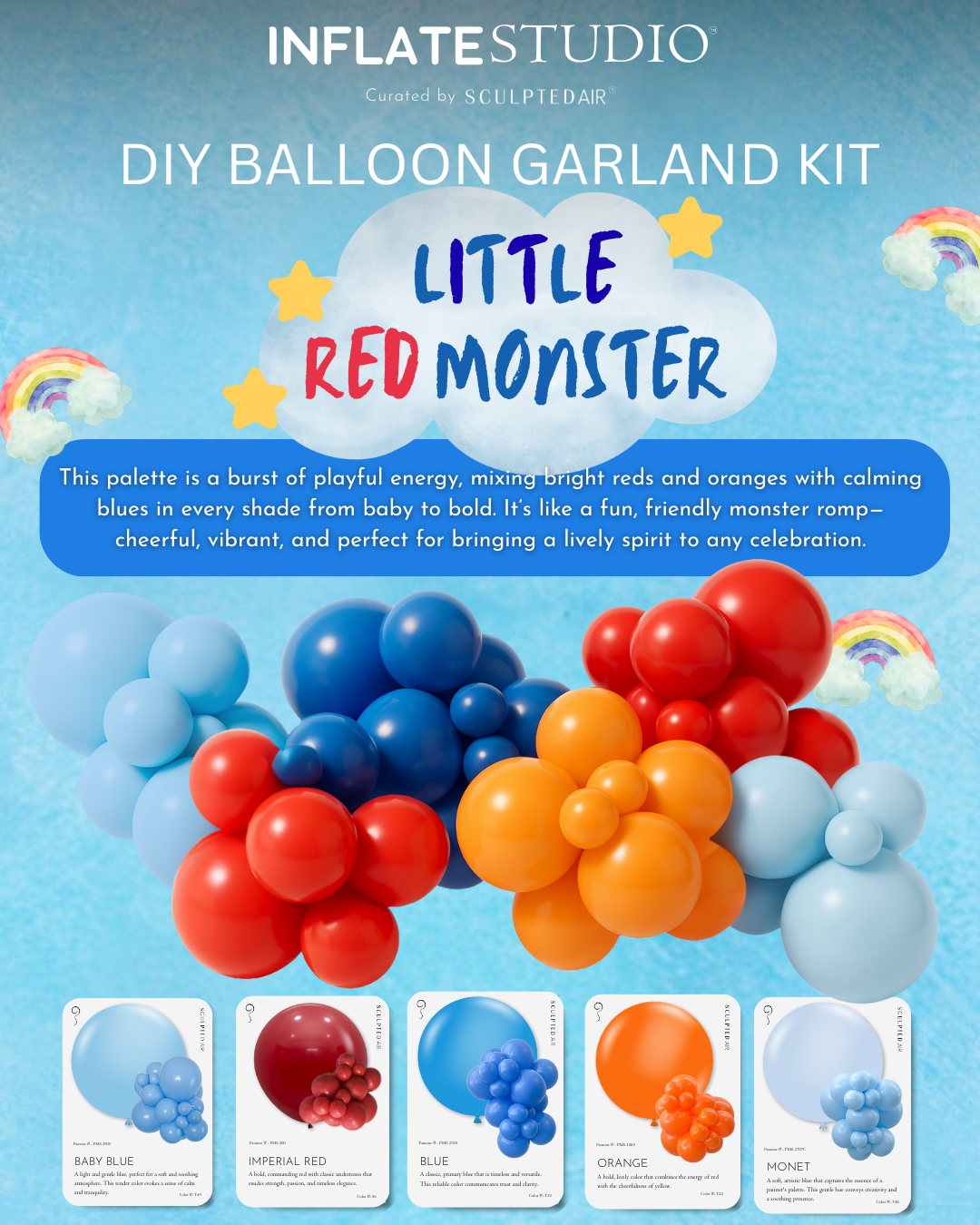 DIY KIT - The Balloon Garland -Little Red Monster