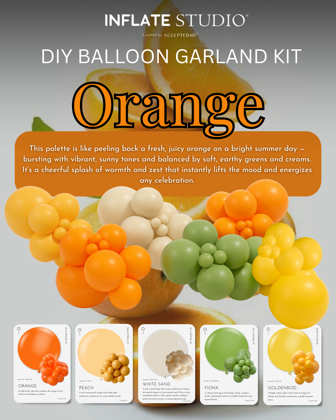 DIY KIT - The Balloon Garland - Orange