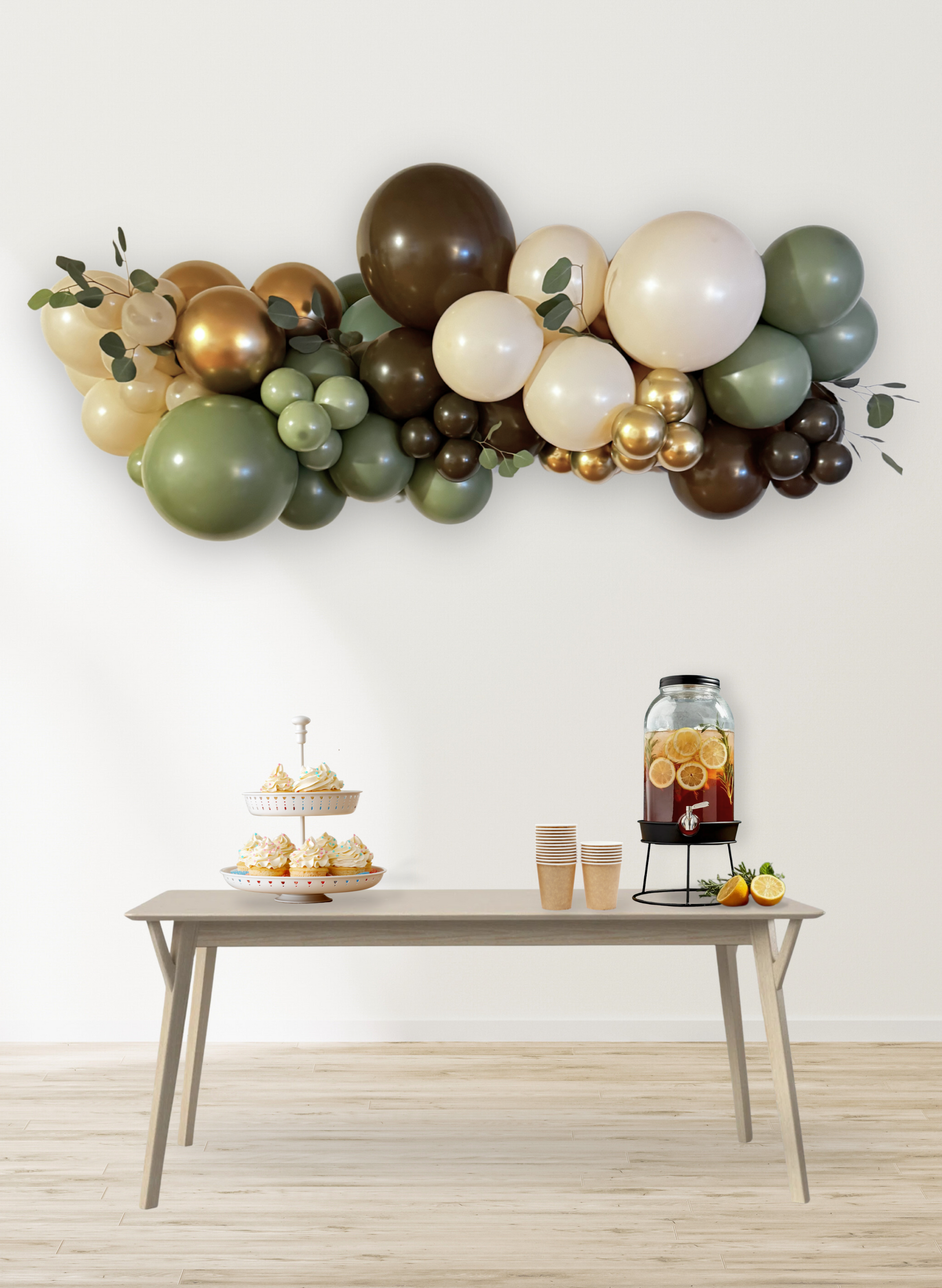 Woodland - The Balloon Garland with Greenery